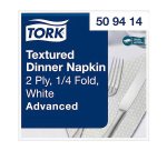 Tovaglioli Tork Dinner Textured 39 x 39cm – piegatura ¼ - bianco - 50 unità