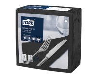 Tovaglioli Tork Dinner 39 x 39cm – piegatura ¼ - nero - 150 unità