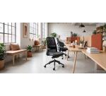 Chaise de bureau Rockit tissu et maille, mécanisme synchrone, accoudoirs 3D, dossier haut, soutien lombaire, structure noire