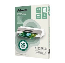 Fellowes Pouches per Plastificatrice A3 80 Micron Lucide Riciclate 50% – 100 Pz