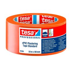 Cinta de revoco Tesa naranja 33m x 55 mm