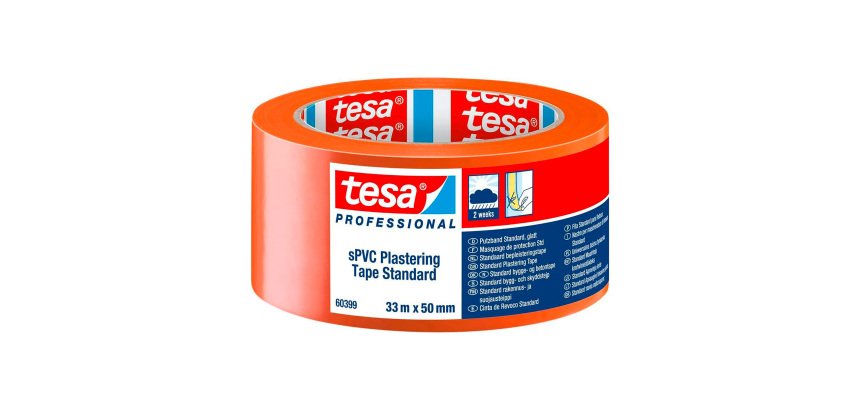 Cinta de revoco Tesa naranja 33m x 55 mm