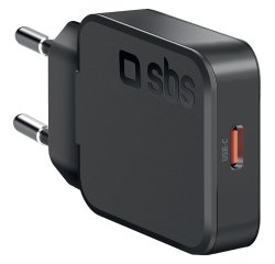 SBS Caricatore da Parete USB-C GaN 45W Slim, Nero