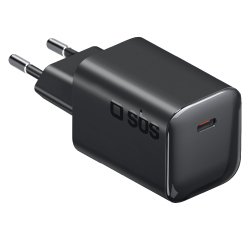 SBS Caricatore da Parete USB-C GaN 45W Mini, Nero