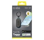 SBS Localizzatore per Valigia Track My Taggy, Apple Find My e Google Find Hub, Nero