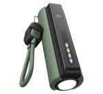 SBS Power Bank 5.000 mAh con Cavo USB-C Integrato e Torcia LED, Nero