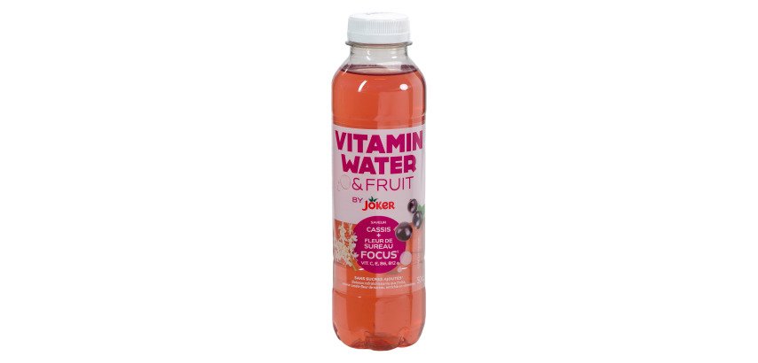 Vitamin water & fruit by Joker cassis fleur de sureau 50 cl - 12 bouteilles