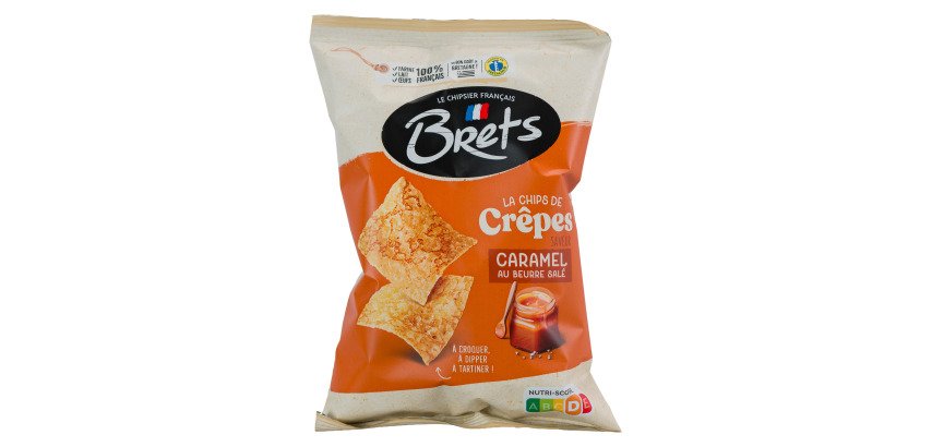 Chips de crêpes caramel beurre salé Brets - Sachet 50 g