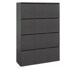 Casier Flexycaz 3 colonnes x 4 cases - L 120 x P 42 x H 173.5 cm - 12 portes individuelles