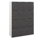 Casier Flexycaz 3 colonnes x 4 cases - L 120 x P 42 x H 173.5 cm - 12 portes individuelles