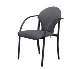 Fauteuil Vizio - revêtement en tissu et pieds métal noir