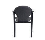 Fauteuil Vizio - revêtement en tissu et pieds métal noir
