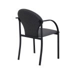 Fauteuil Vizio - revêtement en tissu et pieds métal noir