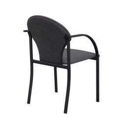 Fauteuil Vizio - revêtement en tissu et pieds métal noir
