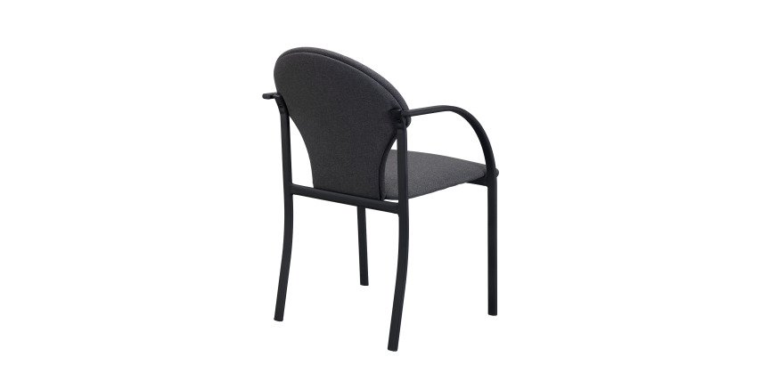 Fauteuil Vizio - revêtement en tissu et pieds métal noir