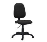 Chaise de bureau Twisty tissu non feu - sans accoudoirs - soutien lombaire - mécanisme contact permanent - pieds noir