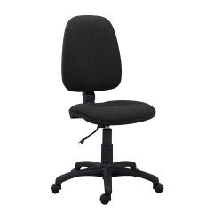Chaise de bureau Twisty tissu non feu - sans accoudoirs - soutien lombaire - mécanisme contact permanent - pieds noir