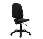 Chaise de bureau Twisty tissu non feu - sans accoudoirs - soutien lombaire - mécanisme contact permanent - pieds noir
