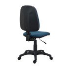 Chaise de bureau Twisty tissu non feu - sans accoudoirs - soutien lombaire - mécanisme contact permanent - pieds noir