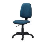 Chaise de bureau Twisty tissu non feu - sans accoudoirs - soutien lombaire - mécanisme contact permanent - pieds noir