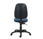 Chaise de bureau Twisty tissu non feu - sans accoudoirs - soutien lombaire - mécanisme contact permanent - pieds noir