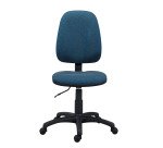 Chaise de bureau Twisty tissu non feu - sans accoudoirs - soutien lombaire - mécanisme contact permanent - pieds noir
