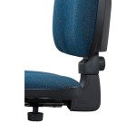 Chaise de bureau Twisty tissu non feu - sans accoudoirs - soutien lombaire - mécanisme contact permanent - pieds noir