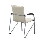 Fauteuil ELEGANS avec accoudoirs - simili cuir - pieds métal