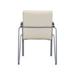 Fauteuil ELEGANS avec accoudoirs - simili cuir - pieds métal