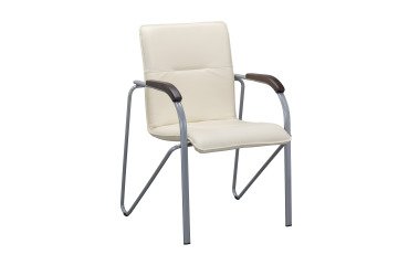 Fauteuil ELEGANS met armleuningen - kunstleer - metalen poten