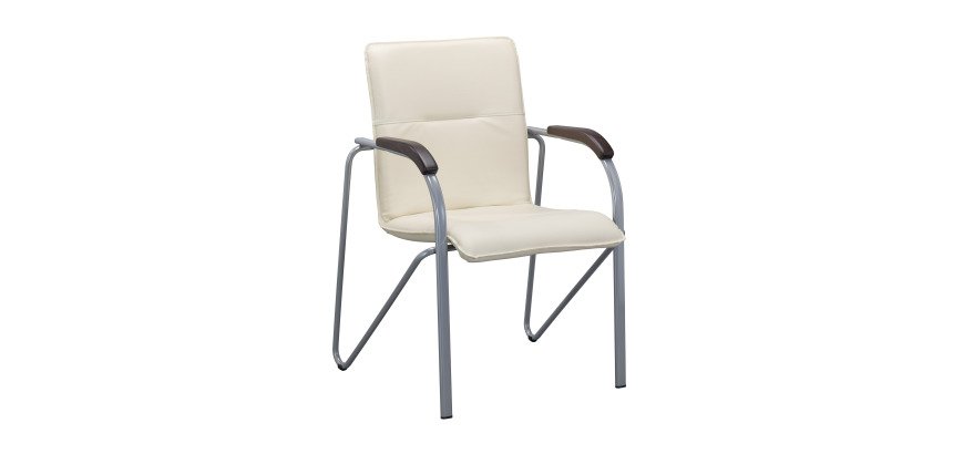 Fauteuil ELEGANS met armleuningen - kunstleer - metalen poten