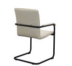 Fauteuil BRIO - simili cuir - piétement métal noir