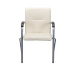 Fauteuil ELEGANS avec accoudoirs - simili cuir - pieds métal
