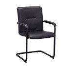 Fauteuil BRIO - simili cuir - piétement métal noir