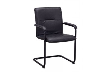 Fauteuil BRIO - kunstleer - metalen onderstel zwart