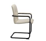 Fauteuil BRIO - simili cuir - piétement métal noir