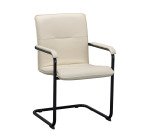Fauteuil BRIO - simili cuir - piétement métal noir