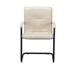 Fauteuil BRIO - simili cuir - piétement métal noir