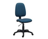 Chaise de bureau Twisty tissu non feu - sans accoudoirs - soutien lombaire - mécanisme contact permanent - pieds noir