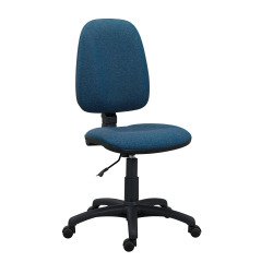 Chaise de bureau Twisty tissu non feu - sans accoudoirs - soutien lombaire - mécanisme contact permanent - pieds noir