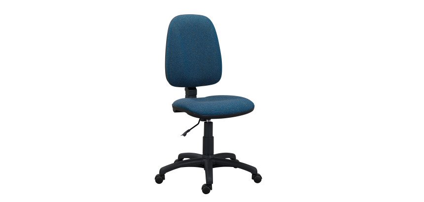 Chaise de bureau Twisty tissu non feu - sans accoudoirs - soutien lombaire - mécanisme contact permanent - pieds noir