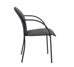 Fauteuil Vizio - revêtement en tissu et pieds métal noir