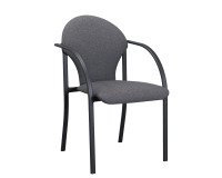 Fauteuil Vizio - revêtement en tissu et pieds métal noir