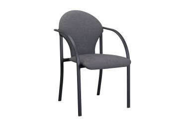 Fauteuil Vizio - revêtement en tissu et pieds métal noir