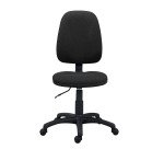 Chaise de bureau Twisty tissu non feu - sans accoudoirs - soutien lombaire - mécanisme contact permanent - pieds noir