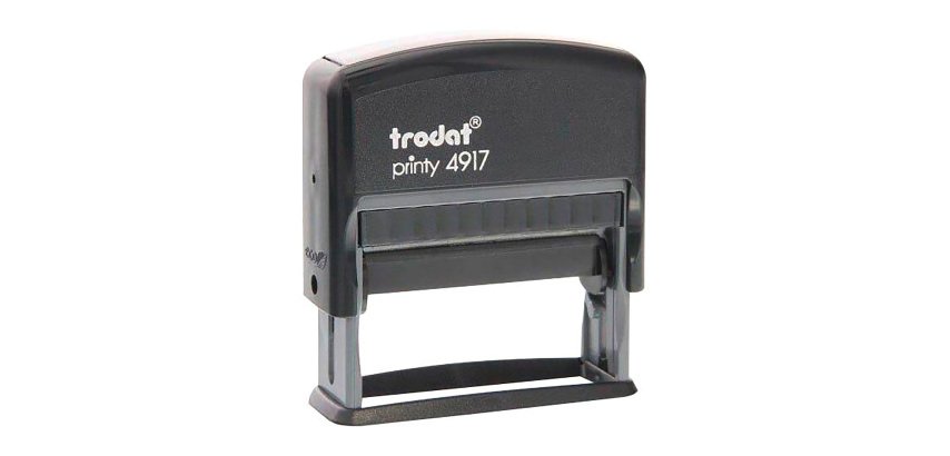 Trodat Printy 4917 sello con texto personalizable  3 líneas 50 x 10 mm monocromo