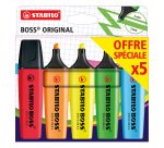 Stabilo Boss markeerstiften, assorti - Etui van 5