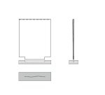Double-sided table display with wooden base A4