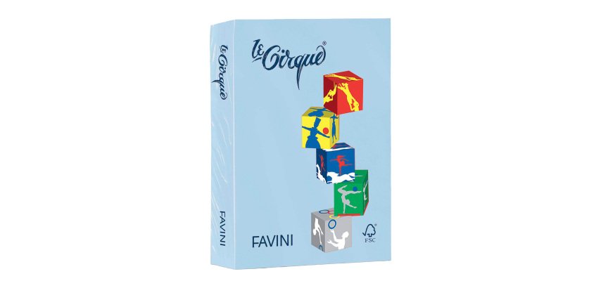 Carta colorata Favini Le Cirque A4 80 g azzurro pastello 106 - confezione 500 fogli