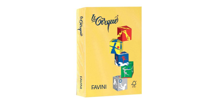 Carta colorata Favini Le Cirque A4 80 g giallo sole 202 - confezione 500 fogli